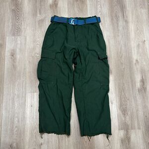 Vintage 80s 90s Wildland Firefighting Pants Nomex Green Cargo USA MADE 31x27.5